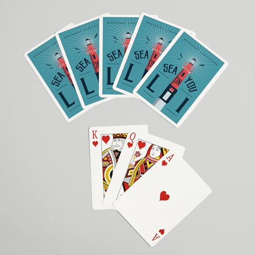 Lantern Press Barnegat Lighthouse Naipes Poker 52 miniatura 7