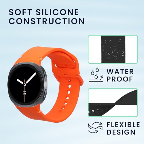 kwmobile 2X Sportarmband kompatibel mit Samsung Galaxy Watch 8 Galaxy/Galaxy Watch 8 Classic 46mm Armband - Fitnesstracker Band Set aus TPU Silikon