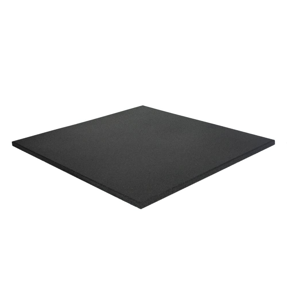 Vivol Tapis de protection de sol de fitness - 100 x 100 cm - Noir - Épaisseur : 30 mm - Grain fin - 3 épaisseurs différentes - Tapis de sol de gym pour appareils de fitness - Sol de fitness