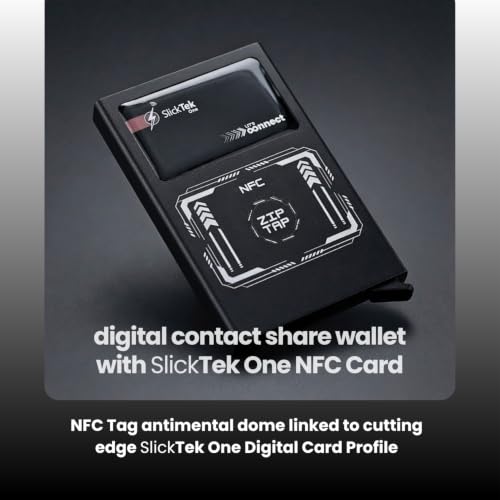 Image of Zip-Tap NFC Digital Contact Exchange Wallet, Matte Grey Aluminium