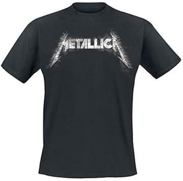 Metallica Spiked_Men_bl_TS: L T-Shirt, Nero (Black Black), Large Uomo