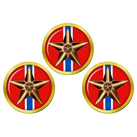 Giftshop UK Bronze Star Medal Golf Markers Cover
