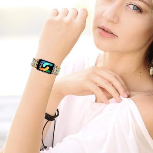 Compatible WithSamsung Galaxy FIT 3 Band Replacement, Stylish Replacement Accessories Strap with Bling Rhinestones Watchband for Samsung Galaxy FIT 3 SM-R3904