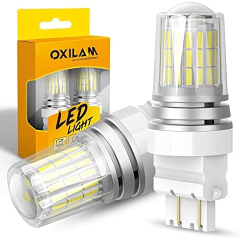 OXILAM Upgraded 3156 3157 LED Bulb Reverse Light, 600% Brightness 6500K White, Super Bright 3057 4157 4057 3457 LED Light Bulb with Projector for Backup Reverse Signal Blinker Tail DRL Brake Light Cover