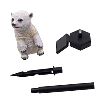 YARNOW Lawn Lamp Garden Light Solar Led Light Polar Bear Lawn Light Waterproof Solar Powered Light Street Light Head Water Proof E27