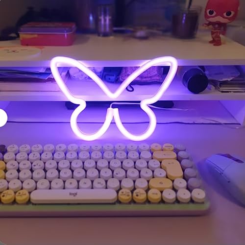 Butterfly Neon Signs for Wall Office Dorm Wedding Birthday Party