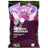 MOIPLANTS Sustrato Orquídeas 5 L | Fórmula Exclusiva 2 componentes | Corteza de Pino y Piedra Caliza diseñada para almacenar nutrientes.