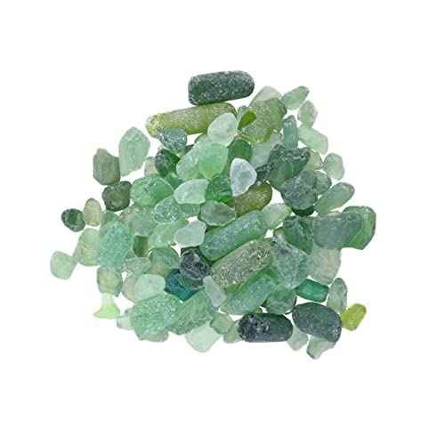 BESPORTBLE Natural Crystal Pebbles for Fish Tank Tumbled Stones Emerald 500g Pack