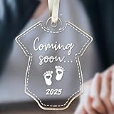 New Baby Coming Soon 2025 Ornament, Pregnant Christmas Ornament 2024 for Husband Mom, Expecting Parents to Be Unique Gifts Baby Announcement Ideas, Expecting Parents, New Mom to Be