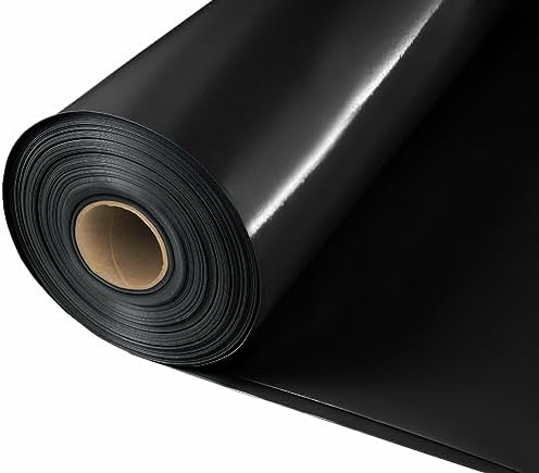 PE TYP200 Schwarze 0,2mm Baufolie Abdeckfolie Estrichfolie - Foto 4