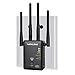 Produktbild WAVLINK WLAN Verstärker, AC1200 Dual WLAN Verstaerker kompatibel mit Allen WLAN Geräte, WLAN Repeater Signal(WLAN Repeater/Router/Wireless Access Point Modus, WPS, Plug & Play, 2 Ethernet Ports)