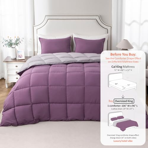 Image of California King Comforter Set, Reversible,Goose Down Alternative,All Season