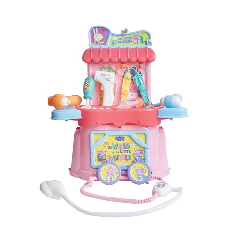Image of GENIE'S TOY BUS Peppa Pig Doctor Play Toyset| Official Licensed Medical Kit with Stethoscope, Thermometer & Accessories | Pretend Play Toy for Girls & Boys | Ages (3+)