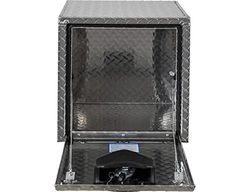 Image of Buyers Products 1705101 Diamond Tread Aluminum Underbody Truck Tool Box, 18 x 18 x 18, Made in USA, .100 in. Thick, Corrosion Resistant, Locking Compression Latch, Secure Storage for Work Trucks