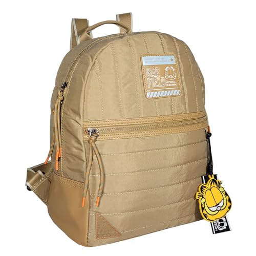 Mochila Feminina Garfield Resistente M�dia Nylon Preta (Taupe)