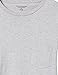 Amazon Essentials Men's Regular-Fit Crewneck T-Shirts, Long-Sleeve, Light Grey Heather, Size Large, With Pocket