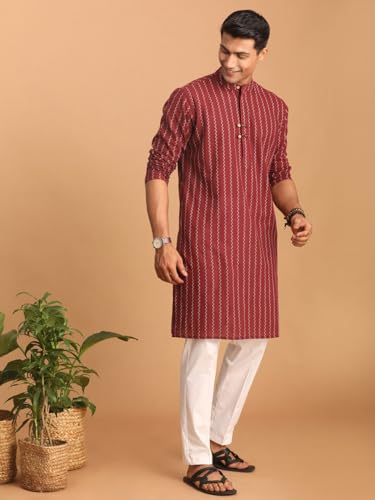 Image of Vastramay Men's Cotton Kurta for Navratri