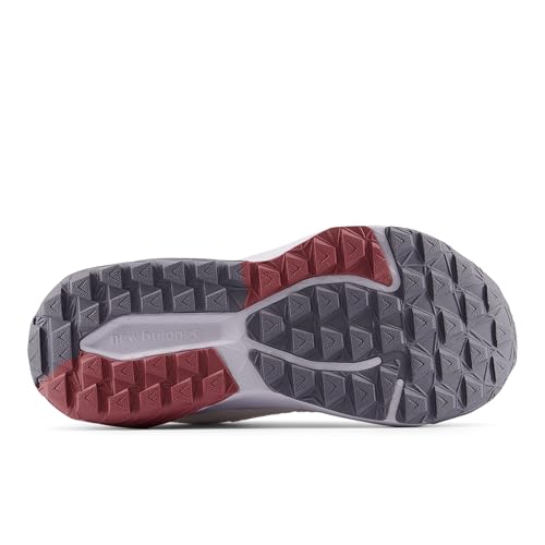 New Balance Women's DynaSoft Nitrel V6 Trail Running Shoe, Bisque/Pearl Grey/Washed Burgundy, 8 W