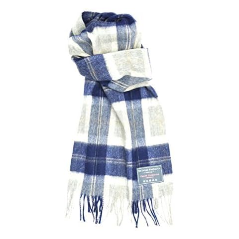 The Tartan Blanket Co. Lambswool Scarf Bannockbane Silver Tartan Cover