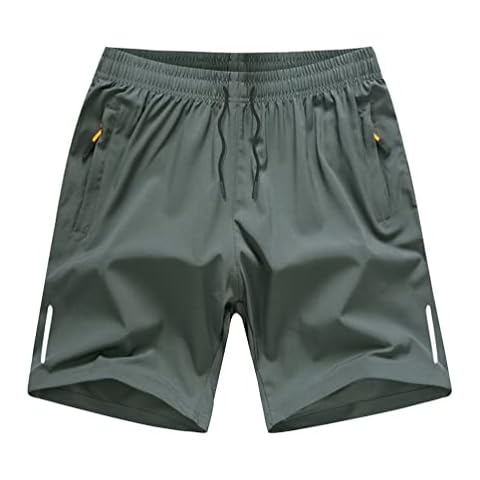 CAMLAKEE Boys Shorts Kids Summer Sports Short Trousers Lightweight School Training Shorts with Elastic Waist Grey UK: 12-13 Years (manufacturers's Size: 165) Cover