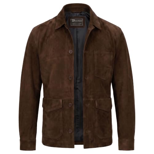 Image of Suede Leather Jacket Men - Real Lambskin Suede Casual Leather Jackets For Men - Mens Suede Jacket