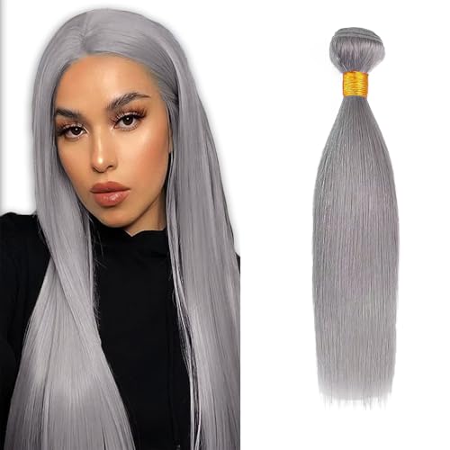 Grey Bundles Straight Bundles Human Hair 14 Inch...