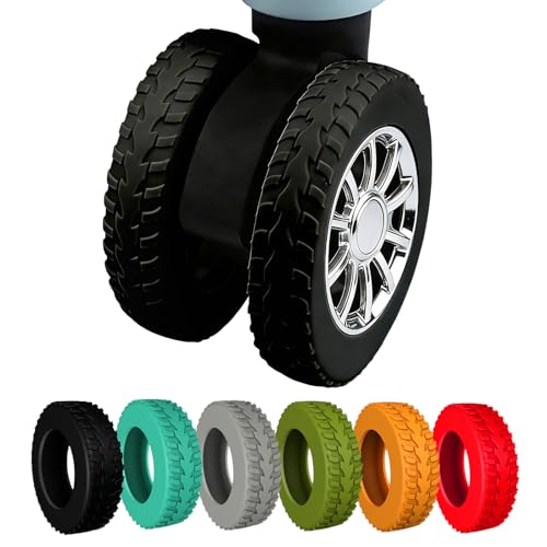 Aorotost 8Pcs Silicone Luggage Wheel...