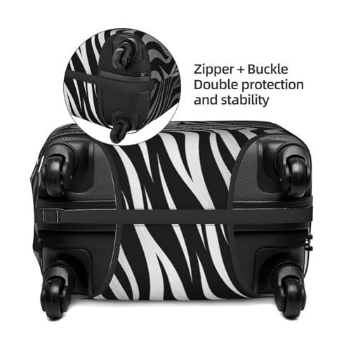 Zebra Print Luggage Cover Washable Suitcase Cover Tsa Approved Elastic Spandex Suitcase Protector Anti-Scratch Travel Baggage Covers Fit 18-32 Inch Luggage4