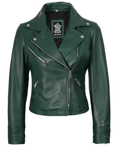 Image of Blingsoul Womens Real Leather Jacket - Asymmetrical Leather Jackets for Women