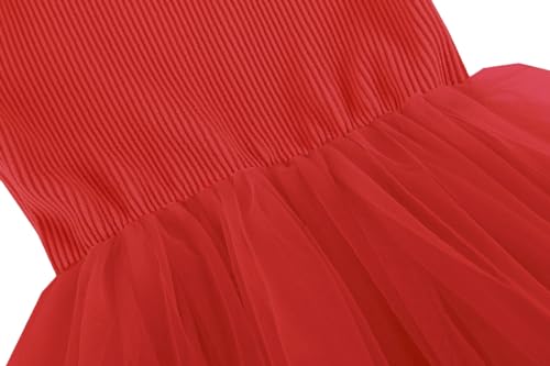 Image of GSVIBK Baby Girls Tutu Dress Sleeveless Toddler Cotton Tulle Skirt Princess Party Prom Dresses