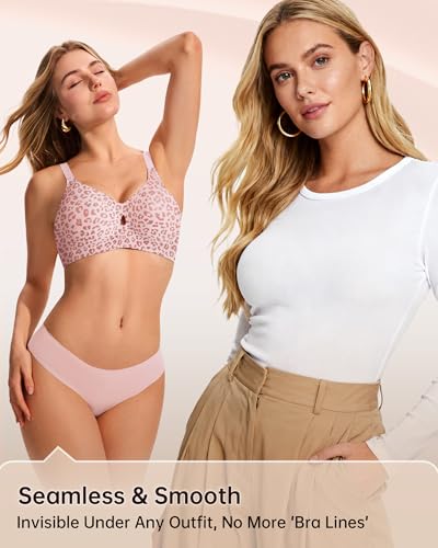 Image of LetsJoli Wireless Bras for Women No Underwire Jelly Bras Seamless Push Up Full Coverage Bralettes Comfortable Everyday Bra