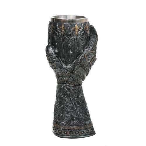 Pacific Giftware Medieval Knight Lions Heart Gauntlet Style Wine Goblet 9" H #TOP11