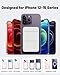 Yiisonger Magnetic Wireless Portable Charger, Foldable 10000mAh Battery Pack with USB-C Cable LED Display, Magnetic Power Bank 22.5W PD Fast Charging for iPhone 15/14/13/Pro/Mini/Pro Max (White)