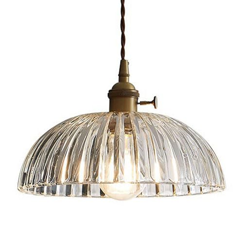 Suspension en verre style industriel E27 luminaire nordique à une tête pour îlot de cuisine