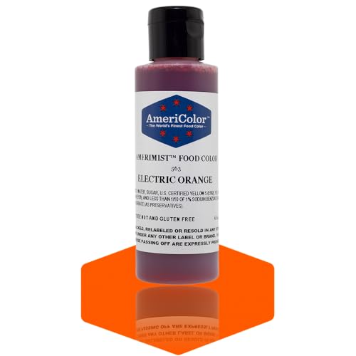 AmeriColor AmeriMist Electric Orange Airbrush Food Color, 4.5 oz