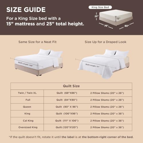 Image of Bedsure King Size Quilt Set - Lightweight Bedspreads King Size, Stitch-Free Ultrasonic Quilting Coverlet, All-Season Dark Grey Comforter Set, Pet-Friendly Soft Machine Washable Bedding (106 inchx96 inch)