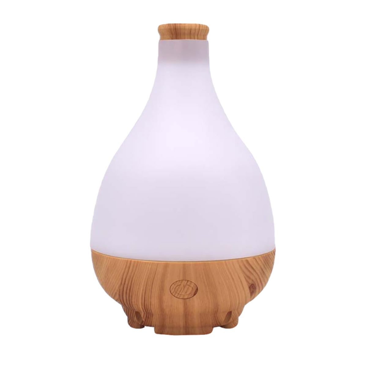YARNOW Humidificador Difusor de Aceites Esenciales Forma de Jarrón, Madera, Mini Portátil, Luz Ambiental de Colores para Spa y Oficina