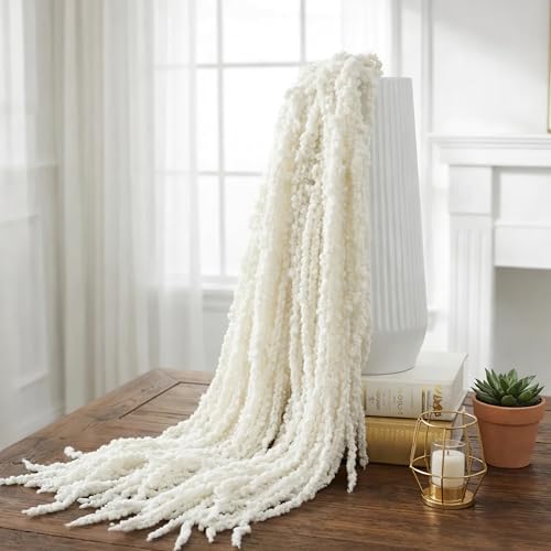 5Pcs Natural White Dried Preserved Amaranthus, 20-25'' Dried Wisteria Hanging