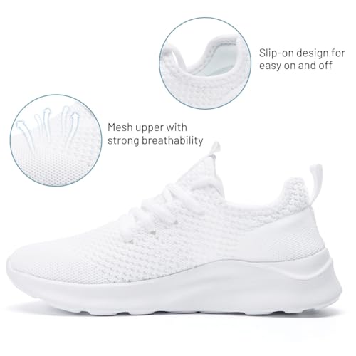 WYGRQBN Mens Walking Shoes Lightweight Breathable Slip On Running Shoes Gym Workout Tennis Fashion Sneakers4