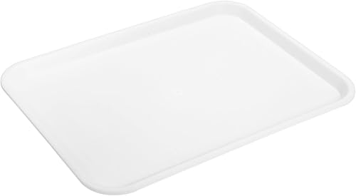 uxcell Bandejas de plástico de comida rápida a granel de 12 x 16 pulgadas rectangulares para servir, bandejas de cafetería, platos para servir para
