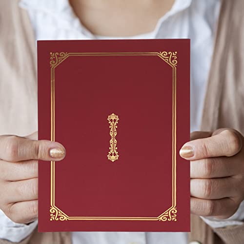 A4 Pappe Urkundenmappe Zeugnismappe Urkundenpapier 5 Stücke Urkundenhülle Zertifikat Halter Graduation Karte für Student Schule Abschluss Prüfung Geschenk Abschlussfeier Deko