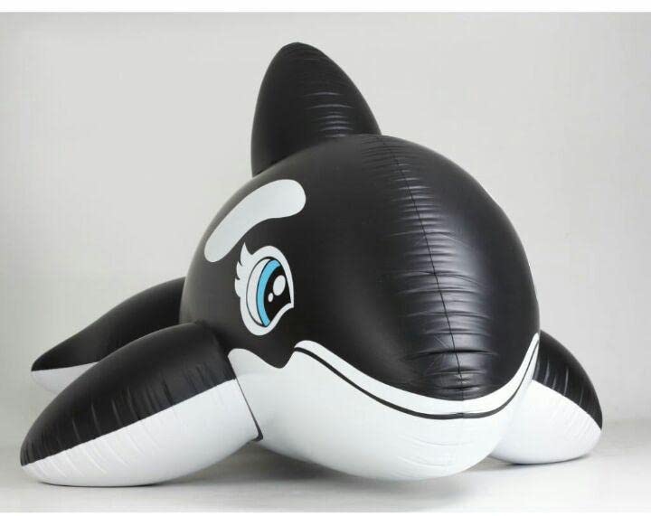 Amazon.co.jp: シャチ ブラック フロート 空気ビニール風船 浮き輪 