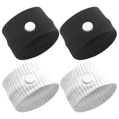 Pulseras de acupresión antináuseas, 2 pares de pulseras de viaje antináuseas, pulsera sin medicamentos para aliviar el dolor de cabeza y las náuseas por mareo, pulsera de acupresión contra las náuseas