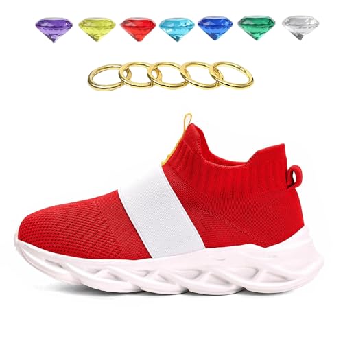 Gioiamuro Kids Sneakers Shoes for Boys and Girls Slip-On Walking Tenis Shoes Red