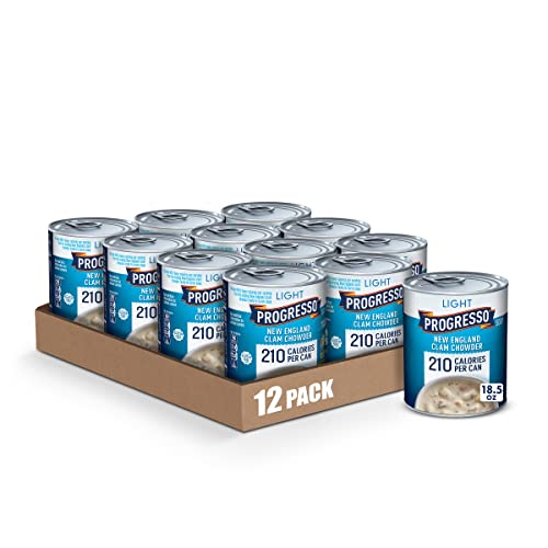 Image of Progresso Light, New England Clam Chowder Soup, Gluten Free, 18.5 oz. (Pack of 12)