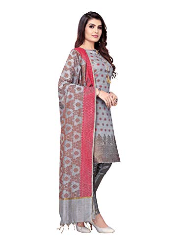 Image of SIRIL Women's Dress Material (919D118 Grey OS)
