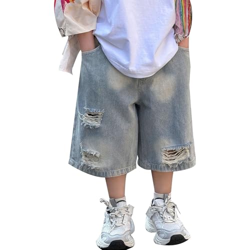 Pantalon denim garçon style hip hop décontracté pour le collège et le skate