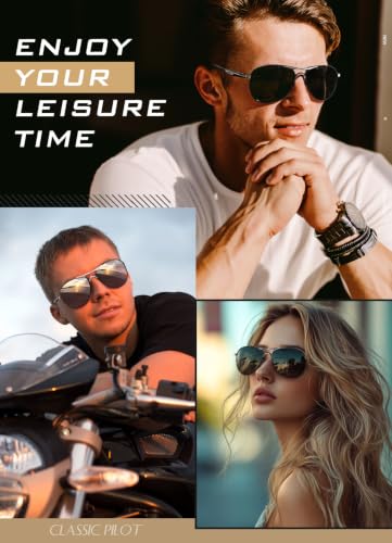 Image of GQUEEN Classic Pilot Polarized Sunglasses Men Women Retro Shades UV400 MOS1