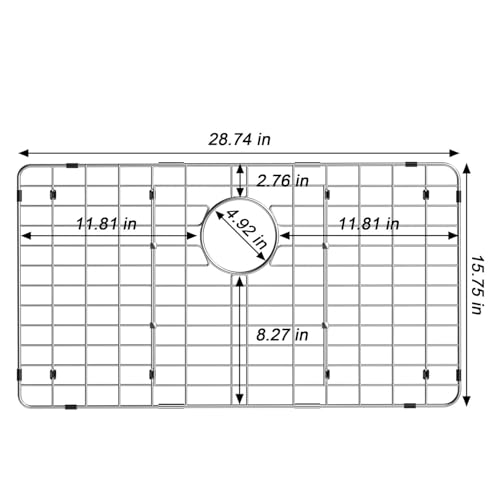 Protector de Fregadero de Cocina de Acero Inoxidable 28.7"L×15.7"W miniatura 3
