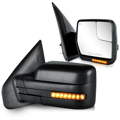 SIZIOM Side Mirrors for 2004-2014 Ford F-150 Dynamic Turn